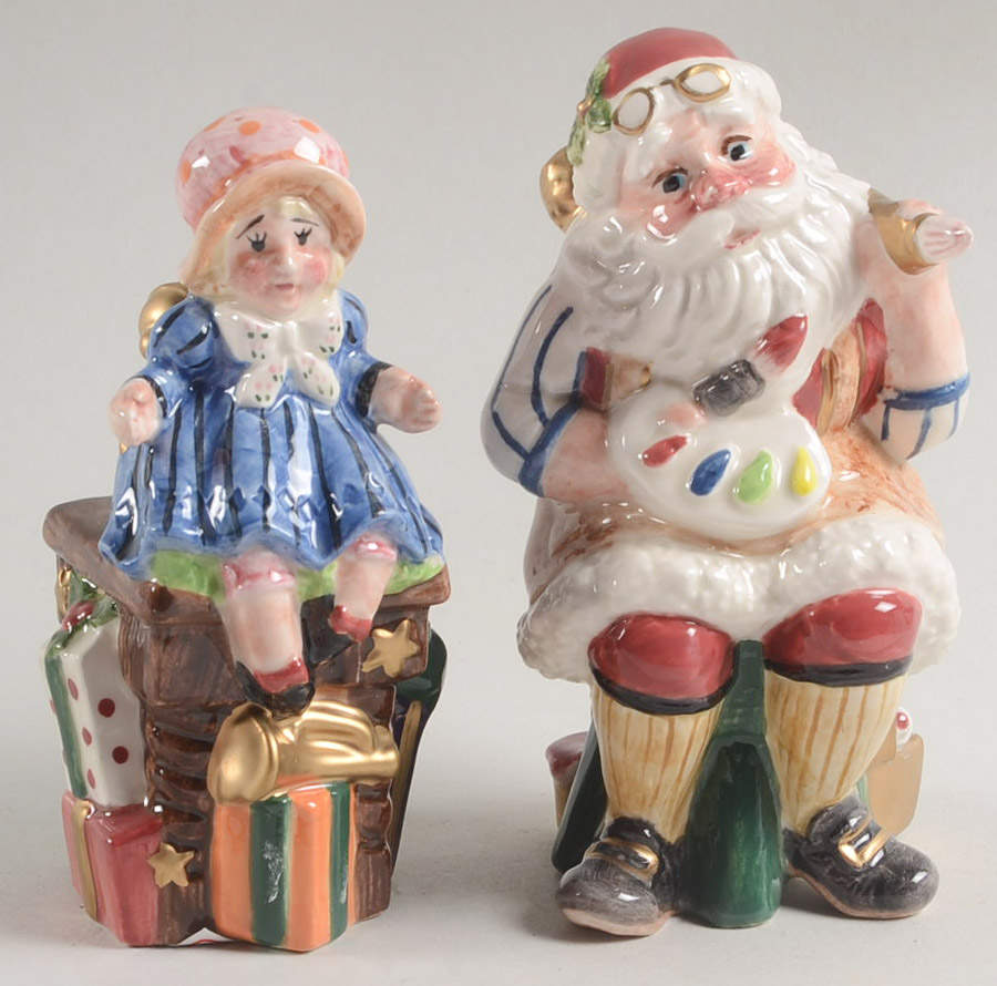 Santa's Magic Workshop Salt & Pepper Set by Fitz & Floyd-1