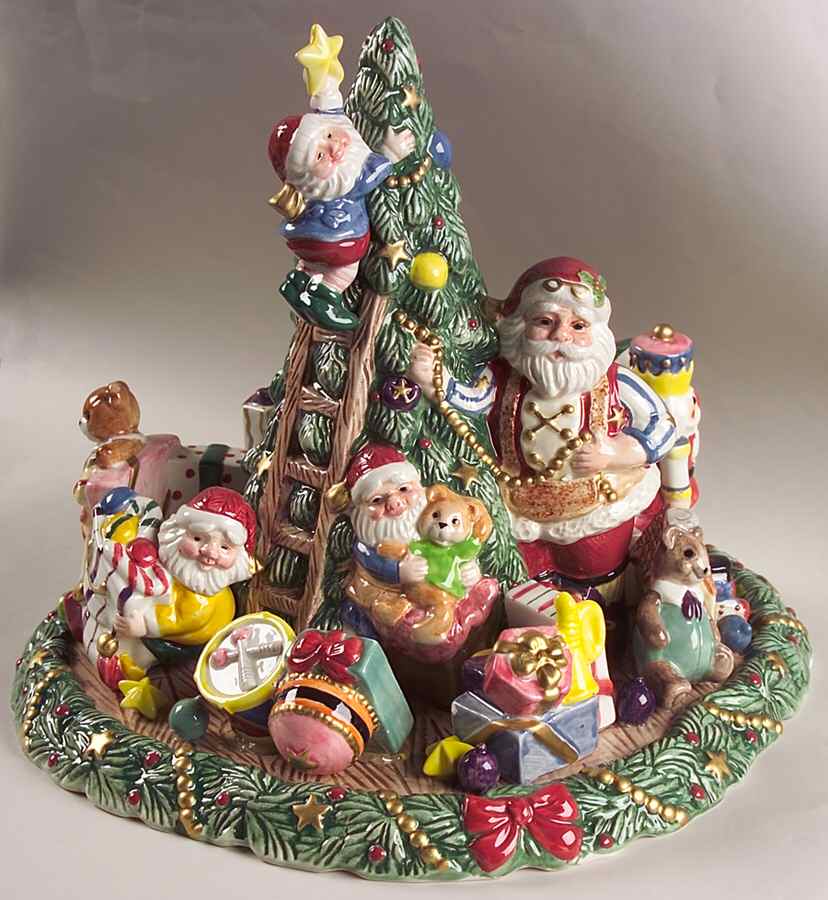 Santa's Magic Workshop Candleholder 3 Light by Fitz & Floyd-1