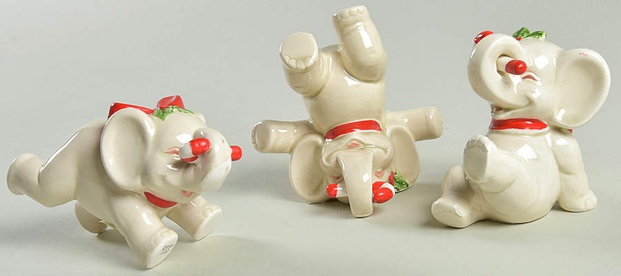 Christmas Elephant Elephant Tumblers - Set of 3 by Fitz & Floyd-1