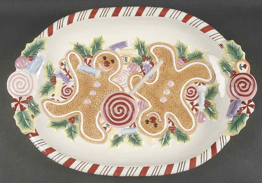 Candy Lane Express 18" Oval Serving Platter by Fitz & Floyd-1