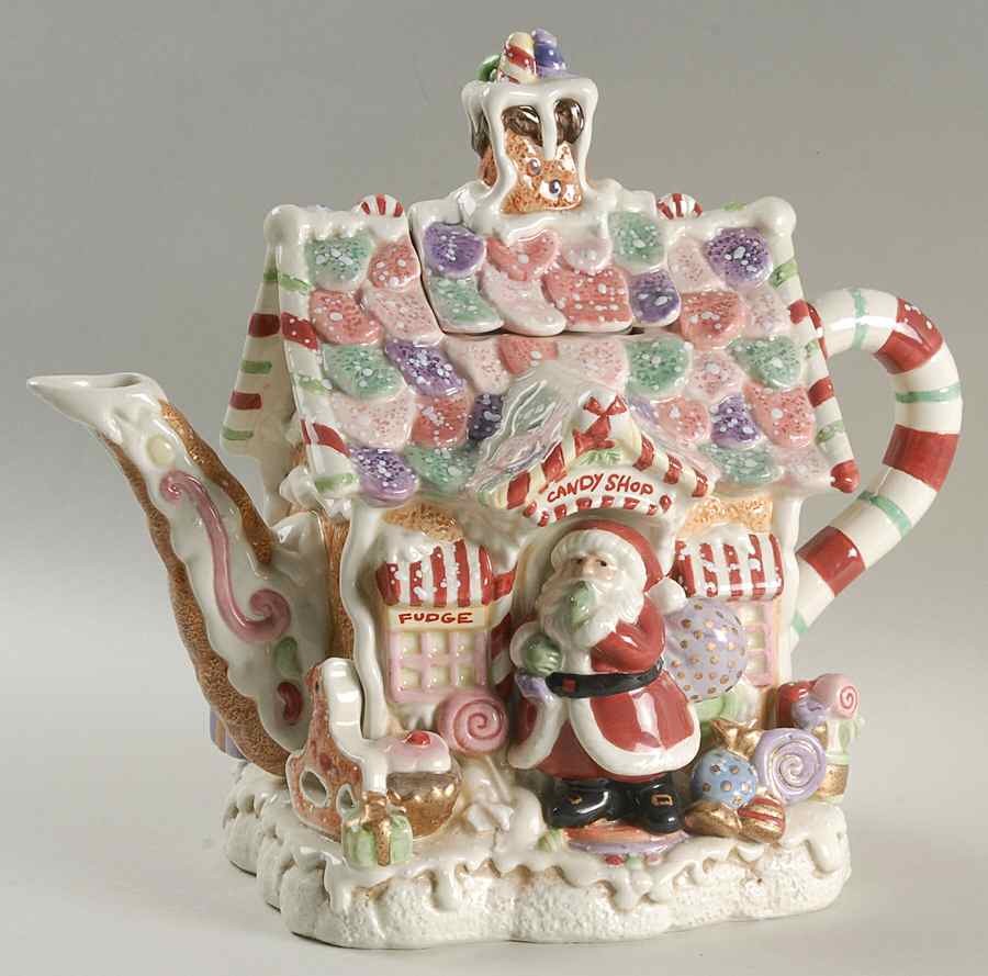 Candy Lane Express Teapot & Lid by Fitz & Floyd-1