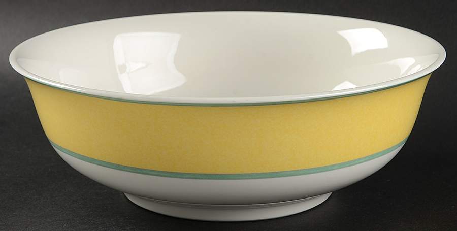 Correlations Yellow 9" Round Vegetable Bowl by Fitz and Floyd-1