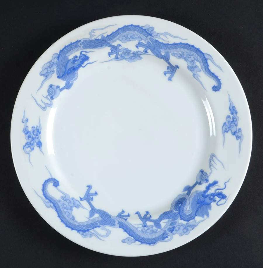 Dragon Blue Luncheon Plate by Tiffany-1