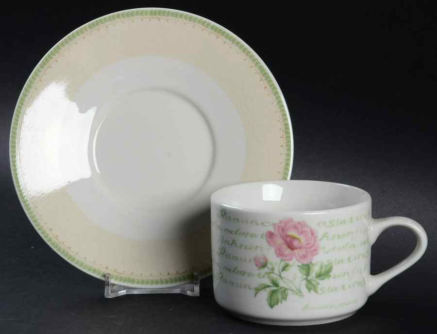 Carolina Flat Cup & Saucer Set by Farberware-1