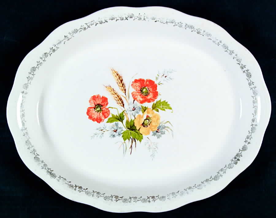FSX104 11" Oval Serving Platter by French Saxon-1