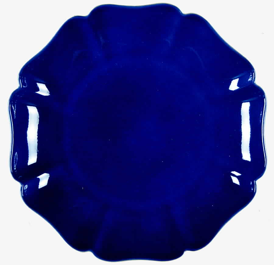 Solid Color Blue Octagonal Bread & Butter Plate by Fitz & Floyd-1