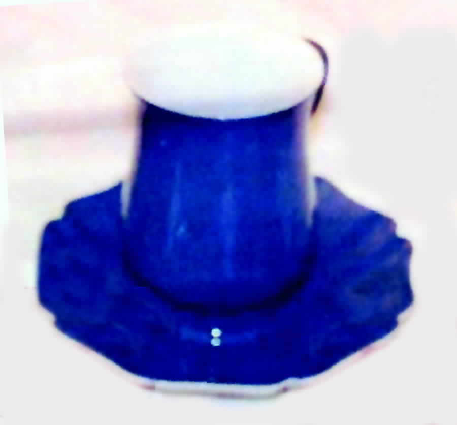 Solid Color Blue Octagonal Footed Cup & Saucer Set by Fitz & Floyd-1