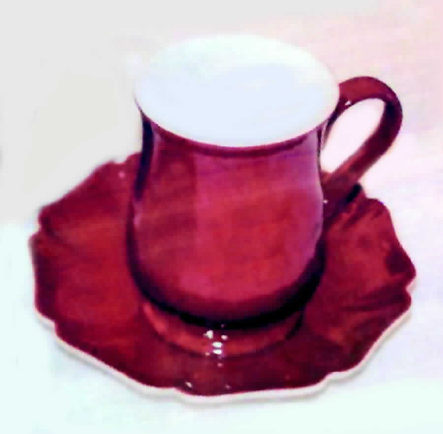 Solid Color Terra Cotta Footed Cup & Saucer Set by Fitz & Floyd-1