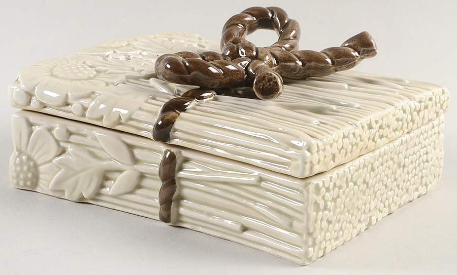 Harvest Rectangular Box with Lid by Fitz & Floyd-1