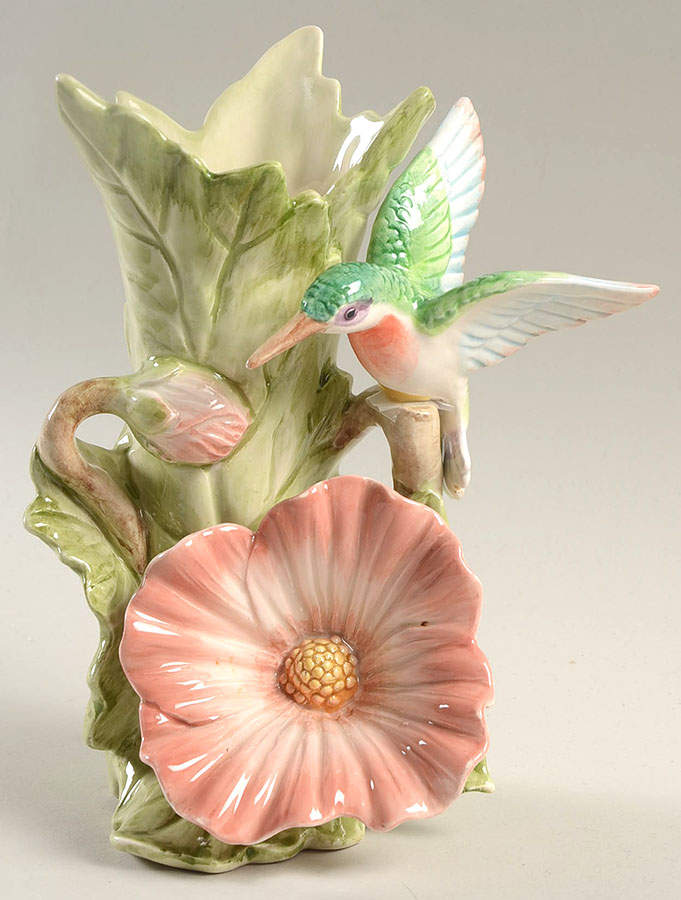 Hummingbird (Sculpted) 7" Bud Vase by Fitz & Floyd-1