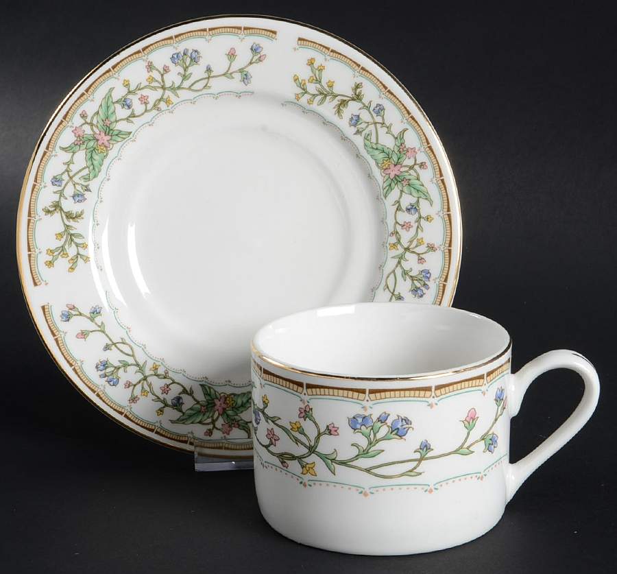Wellesley Flat Cup & Saucer Set by Farberware-1