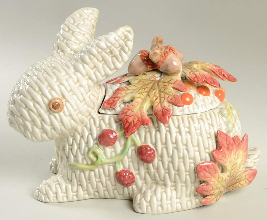 Autumn Fields Bunny Box & Lid by Fitz & Floyd-1