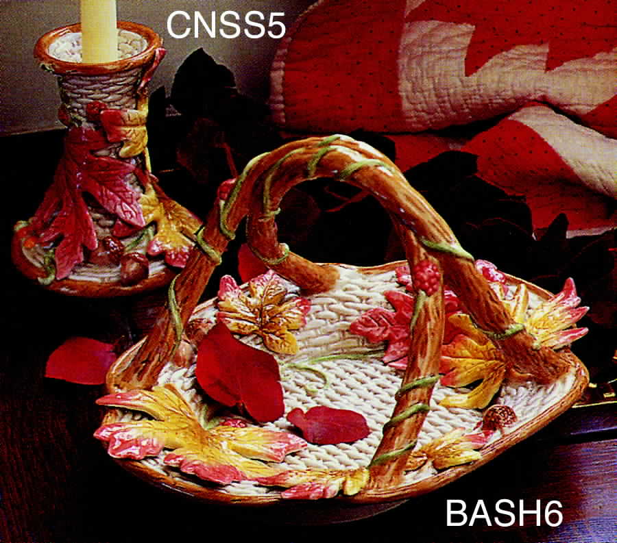 Autumn Fields 6" Handled Basket by Fitz & Floyd-1