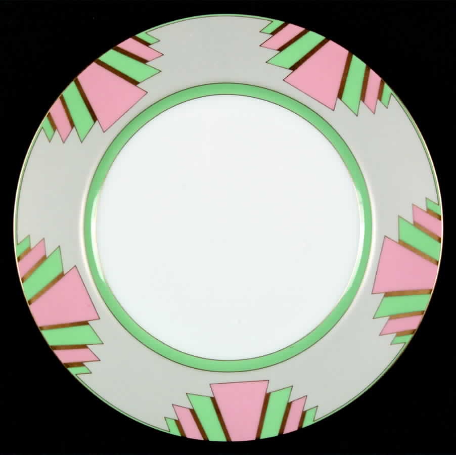 Savoy Peach and Green Salad Plate by Fitz & Floyd-1