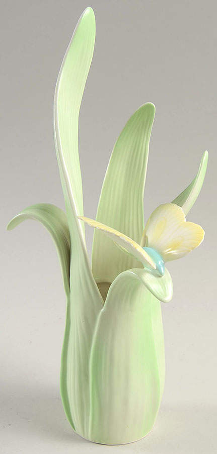 Elegant Butterflies 8" Vase by Fitz & Floyd-1