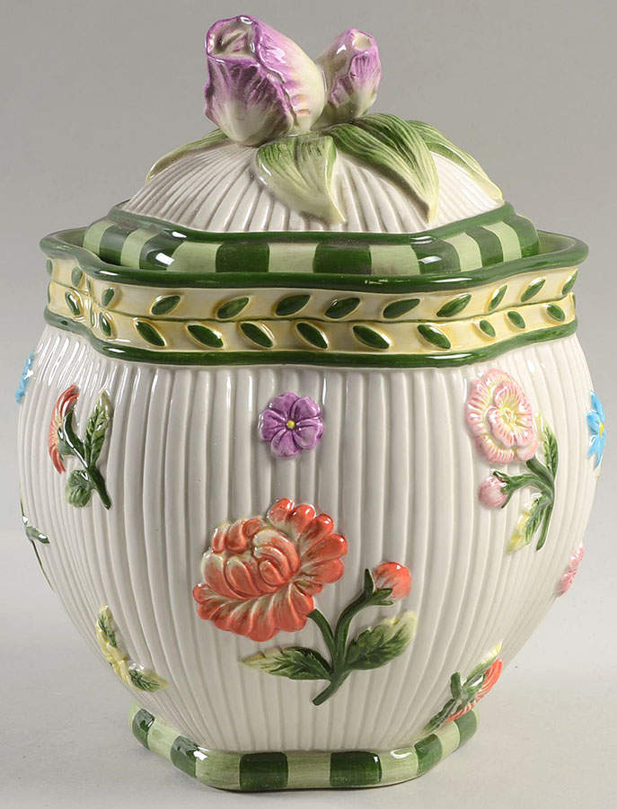 Fleurs De Provence Large Canister & Lid by Fitz and Floyd-1