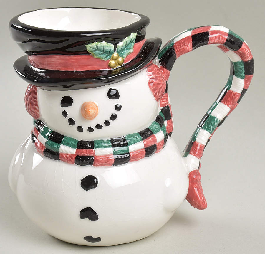 Top Hat Snowman Mug by Fitz & Floyd-1