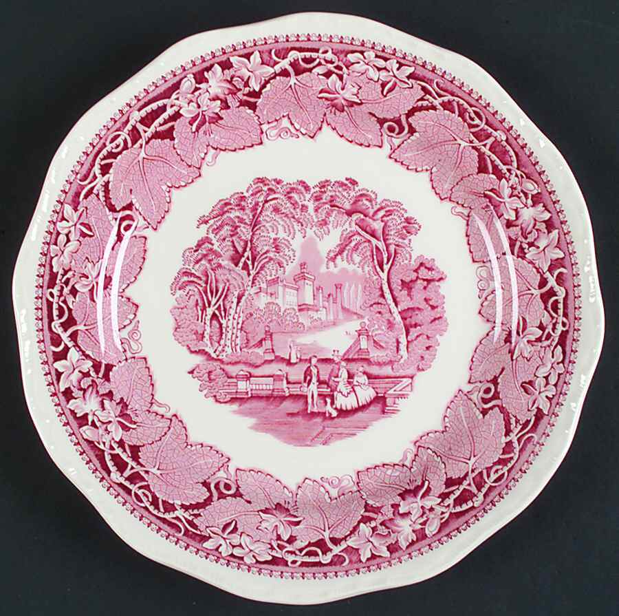 Vista Pink Dinner Plate by Furnivals-1