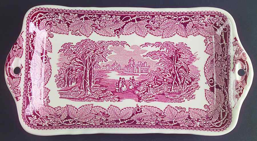 Vista Pink Large Sandwich Tray by Furnivals-1