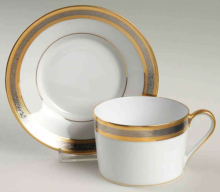 Petit Palais Flat Cup & Saucer Set by Faberge-1