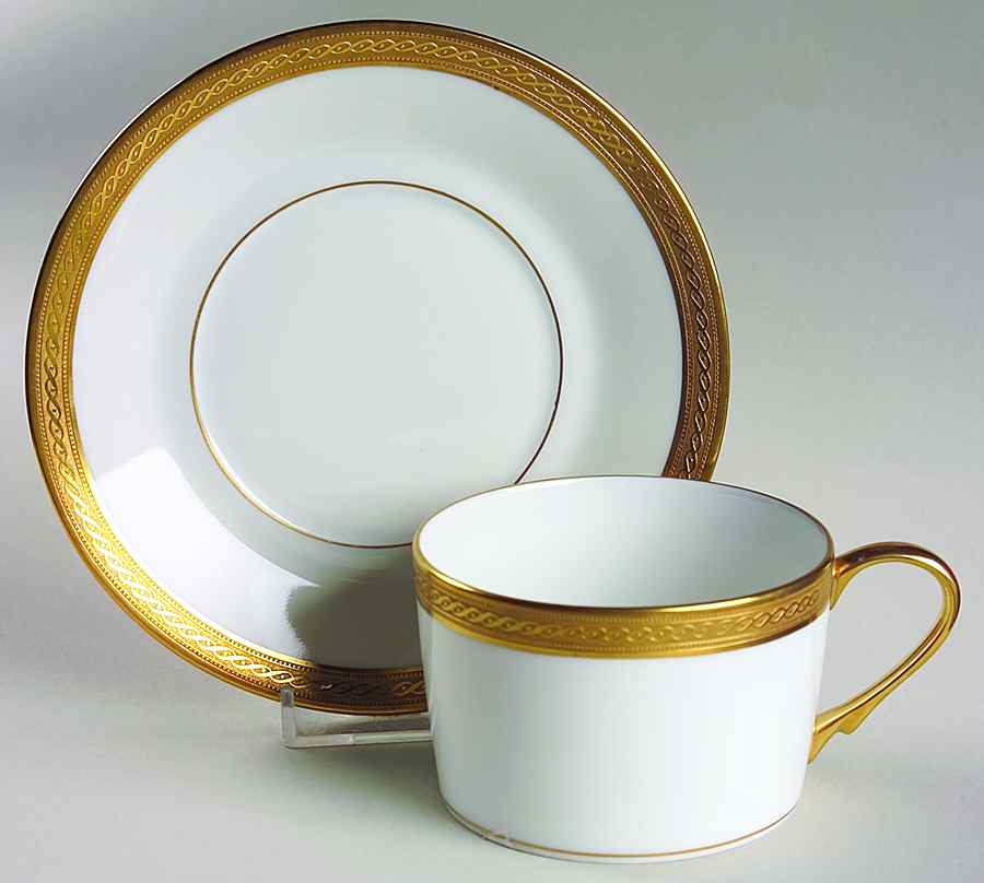 Chaine D'Or Flat Cup & Saucer Set by Faberge-1
