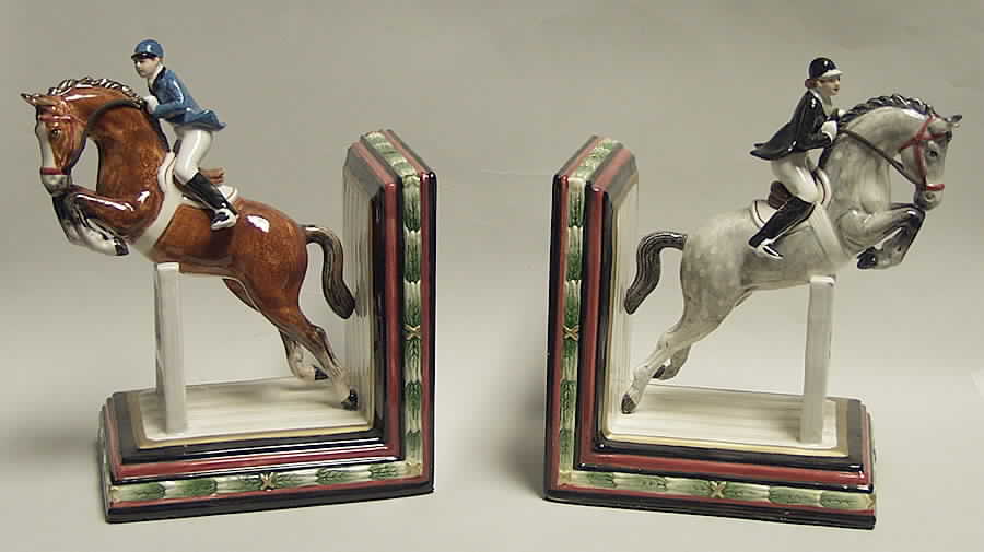 Equestrian China Bookend - Set of 2 by Fitz & Floyd-1