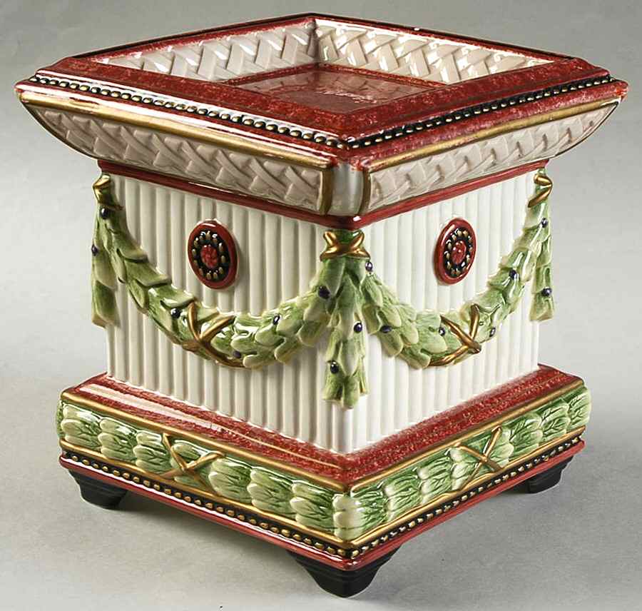 Equestrian Square Pillar Candleholder by Fitz and Floyd-1