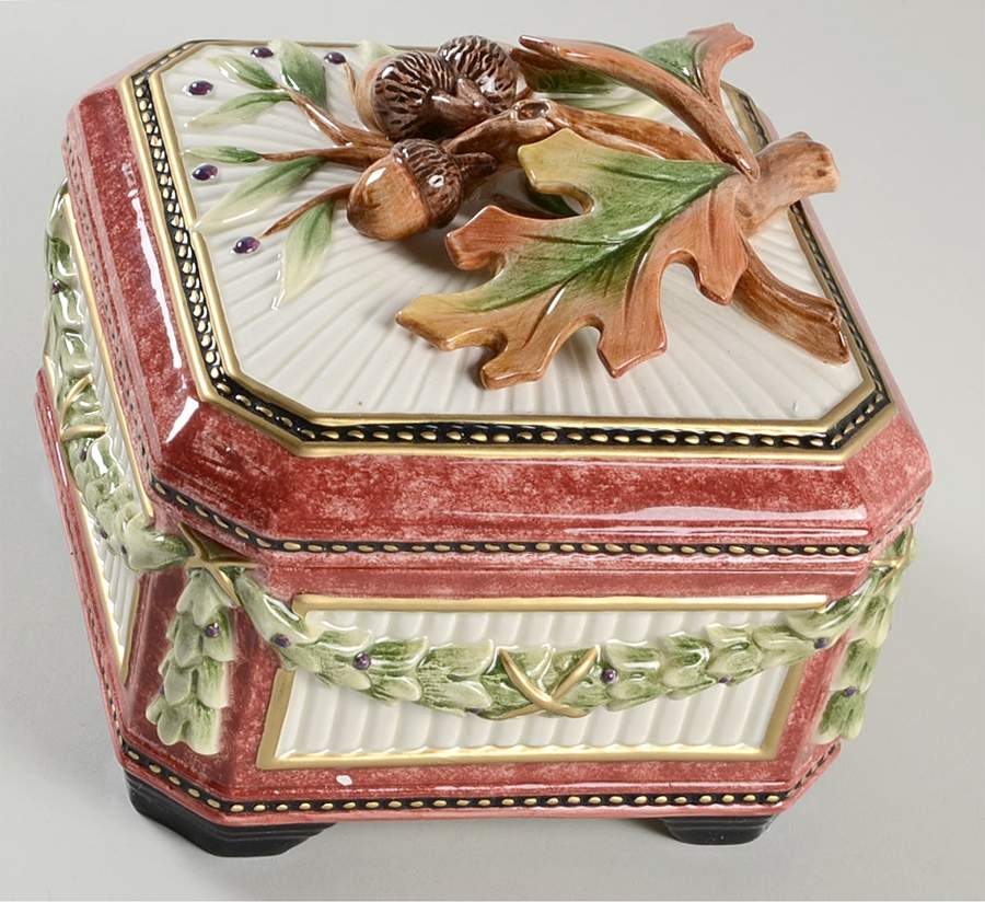 Equestrian Square Box with Lid by Fitz and Floyd-1