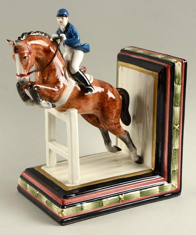 Equestrian Single China Bookend by Fitz & Floyd-1
