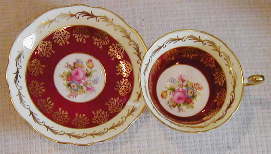 3799 Footed Cup & Saucer Set by Foley-1