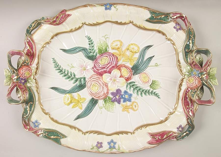 Woodland Spring 19" Oval Serving Platter by Fitz & Floyd-1