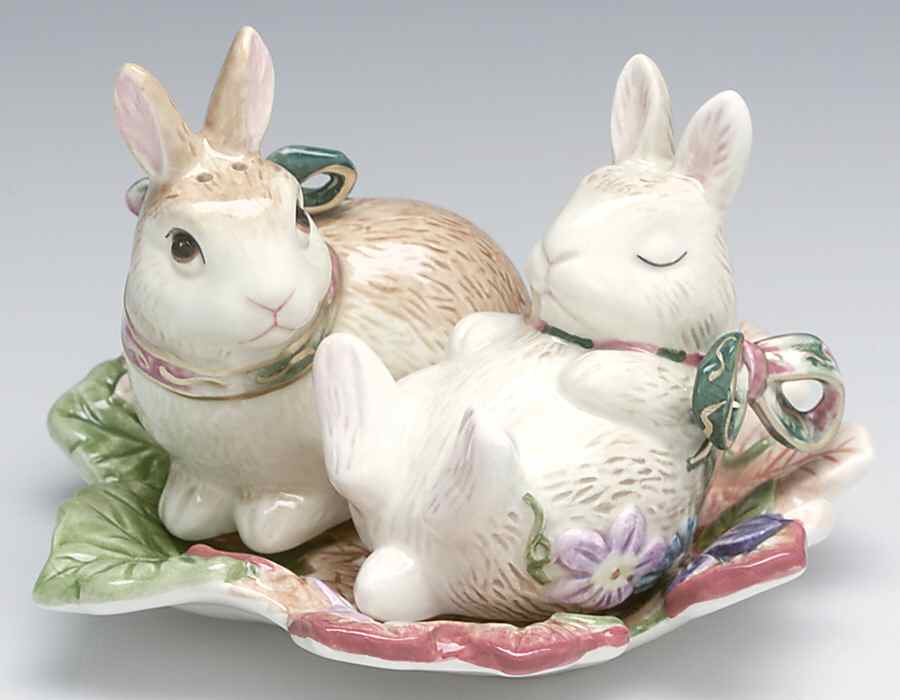 Woodland Spring (3 Pc) Salt & Pepper Tray Set by Fitz & Floyd-1