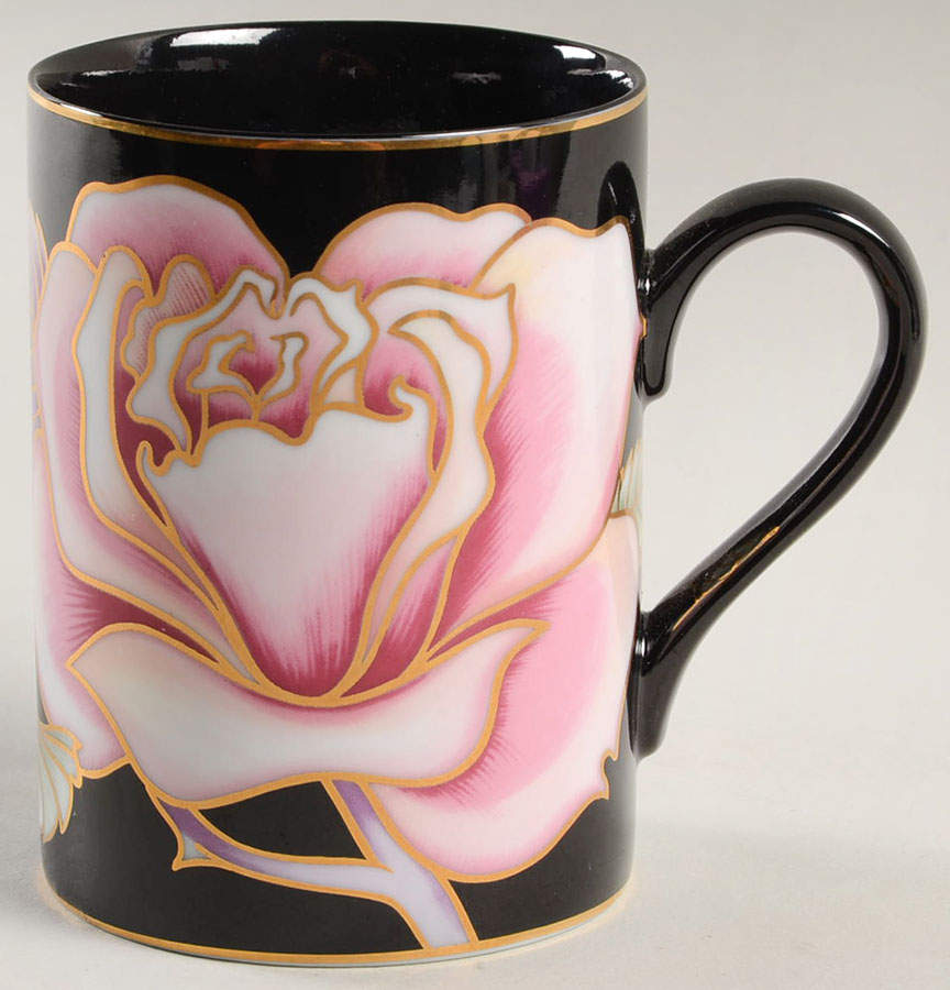 Midnight Rose (Pink Rose) Mug by Fitz & Floyd-1