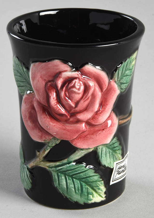Midnight Rose (Pink Rose) China Bathroom Tumbler by Fitz & Floyd-1