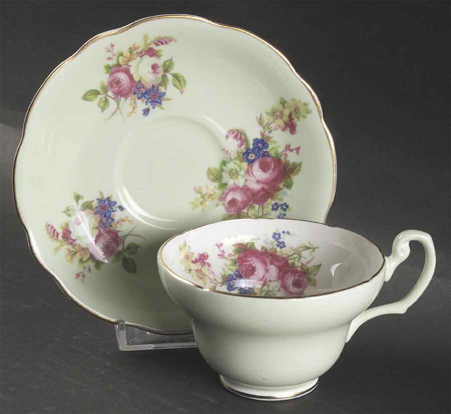 32014 Footed Cup & Saucer Set by Foley-1