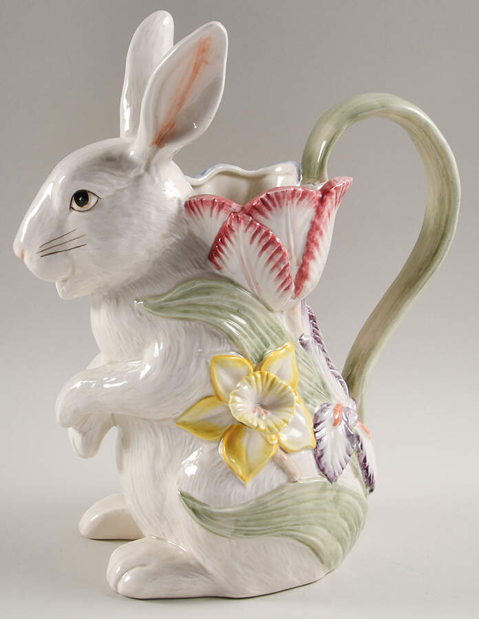 Bunny Garden 32 Oz Pitcher by Fitz and Floyd-1