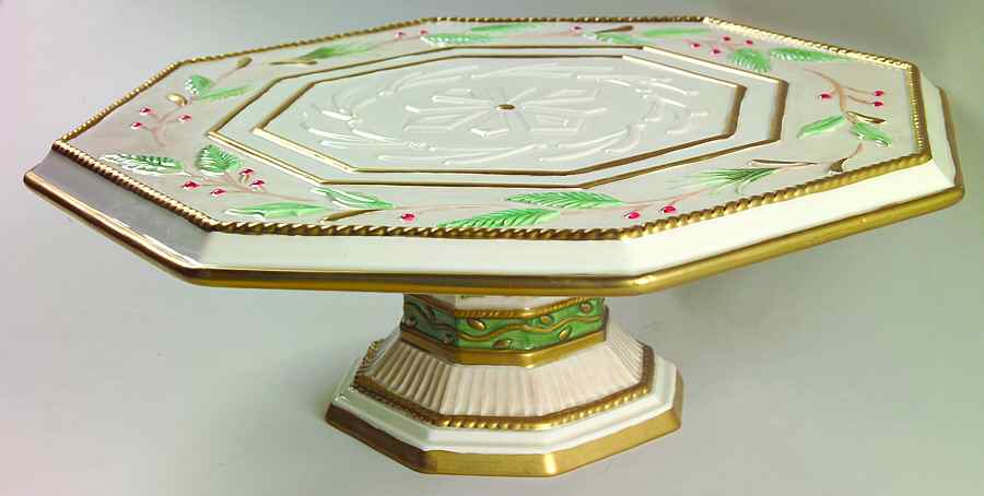 Winter Wonderland 13" Diameter Pedestal Cake Stand by Fitz & Floyd-1