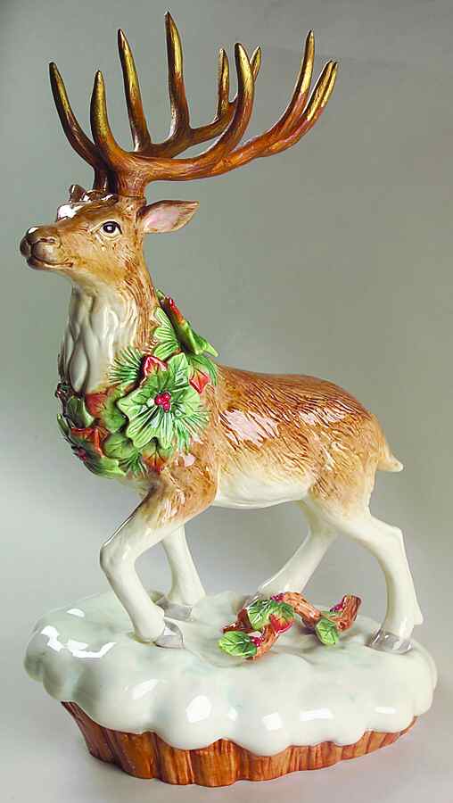 Winter Wonderland Deer Figurine by Fitz & Floyd-1
