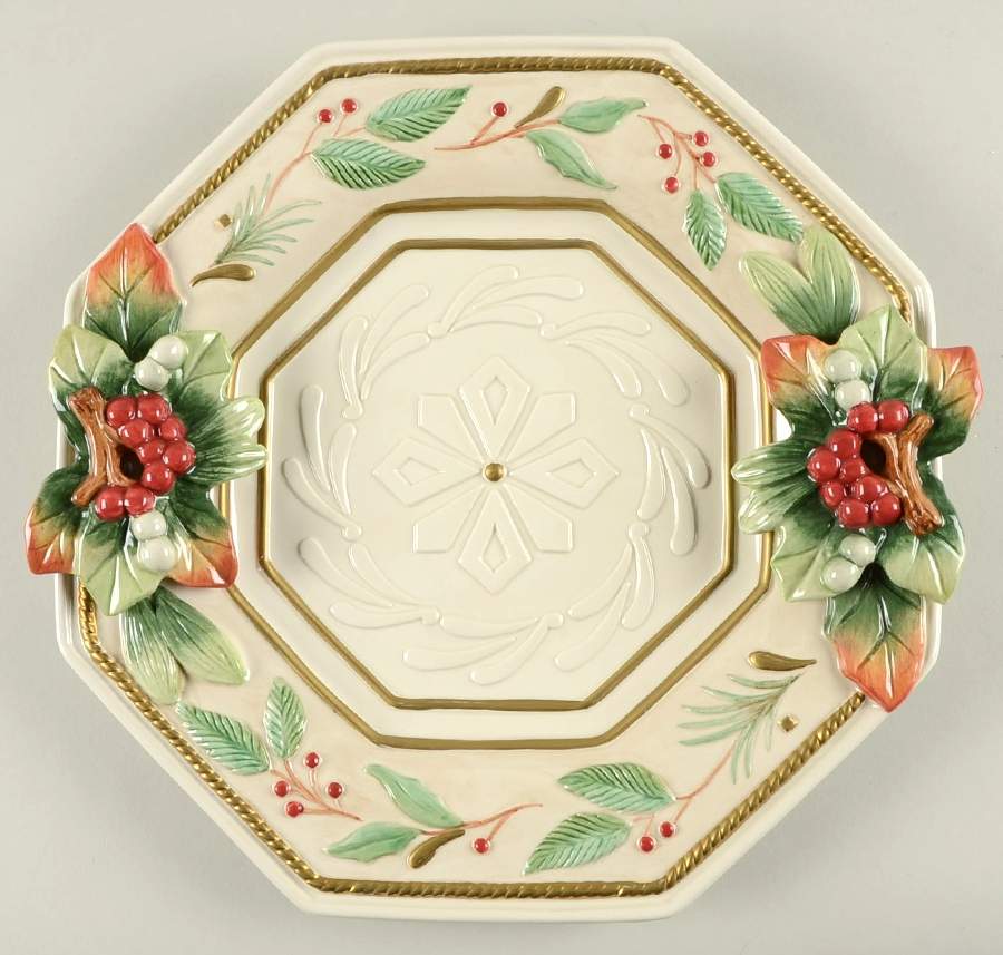 Winter Wonderland 12" Octagonal Serving Platter by Fitz & Floyd-1
