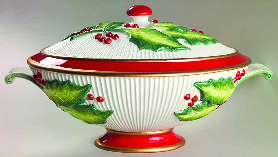 Noel Classique Oval Covered Vegetable by Fitz & Floyd-1