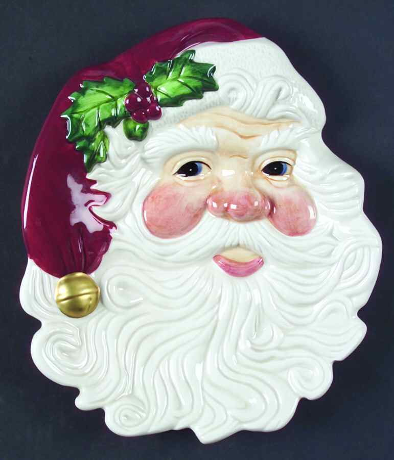 Holiday Santa Canape Plate by Fitz & Floyd-1