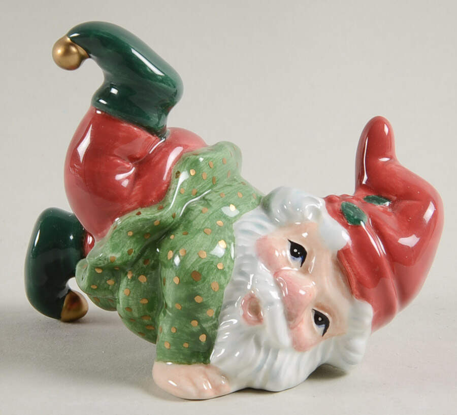 Holiday Elf Foot Up Figurine Elf Tumbler by Fitz & Floyd-1
