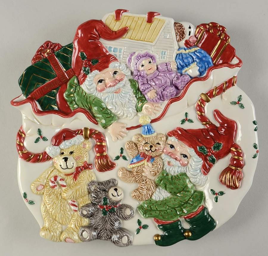 Holiday Elf Canape Plate by Fitz & Floyd-1