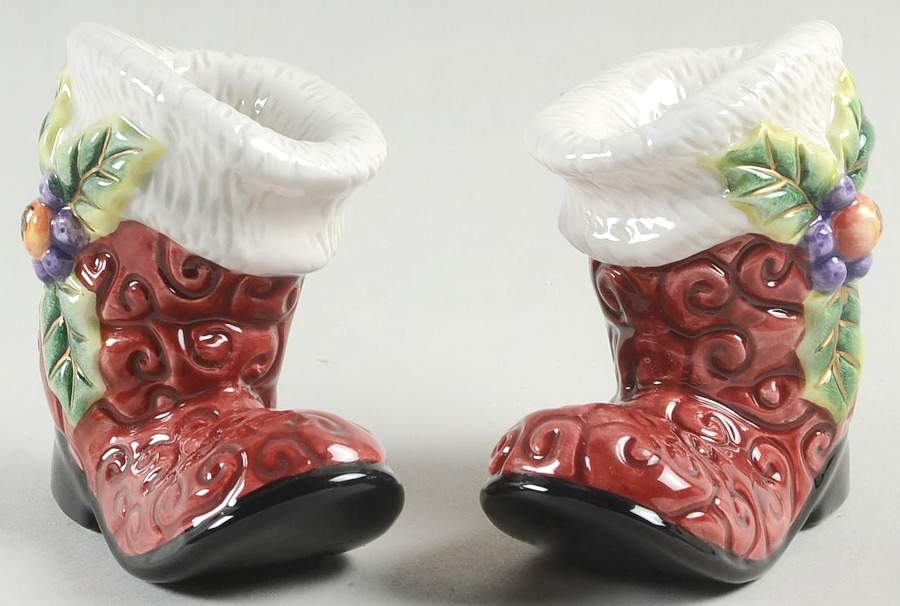 Christmas Santa Salt & Pepper Set by Fitz & Floyd-1
