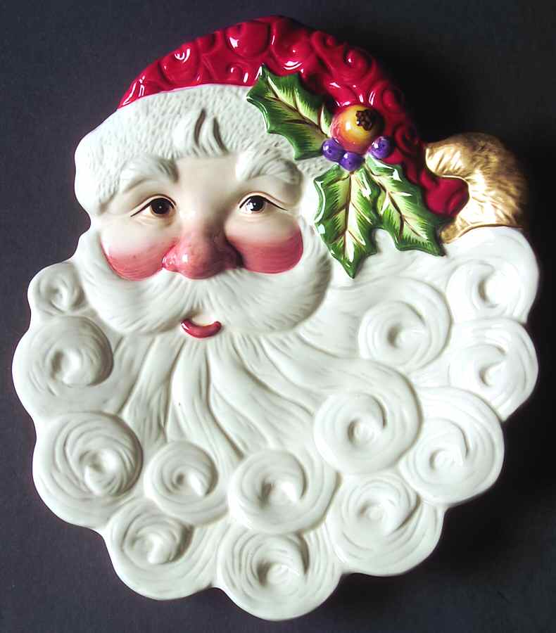 Christmas Santa Canape Plate by Fitz & Floyd-1