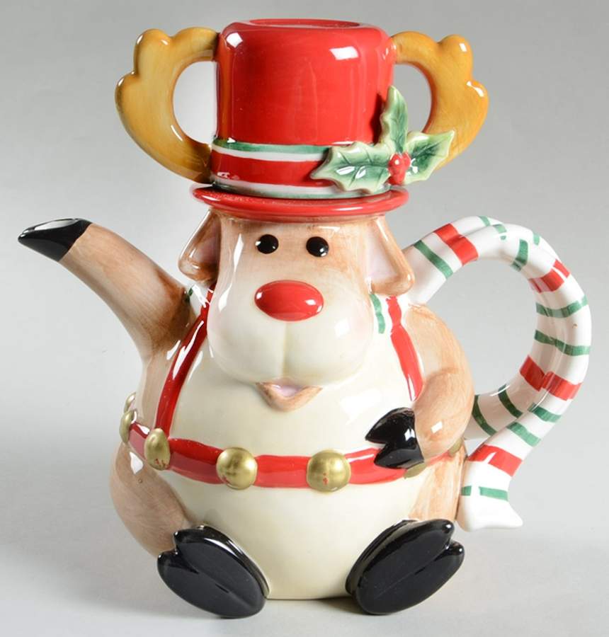 Snack Therapy Individual Teapot & Lid with Cup by Fitz & Floyd-1