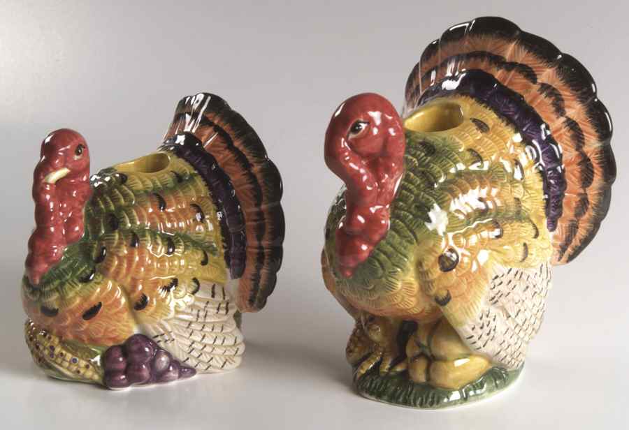 Harvest Heritage Figural Candlestick - Set of 2 Motifs by Fitz & Floyd-1