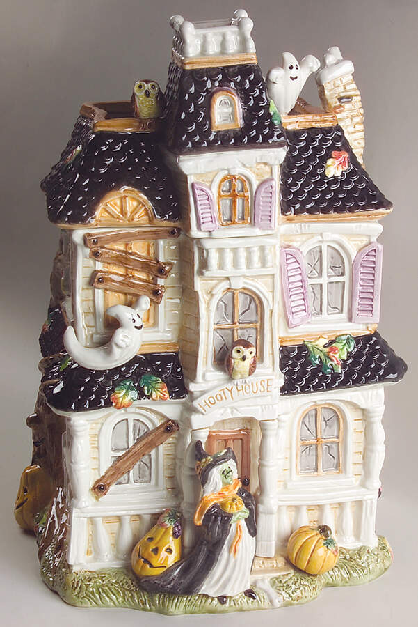 Halloween Harvest Cookie Jar & Lid by Fitz & Floyd-1