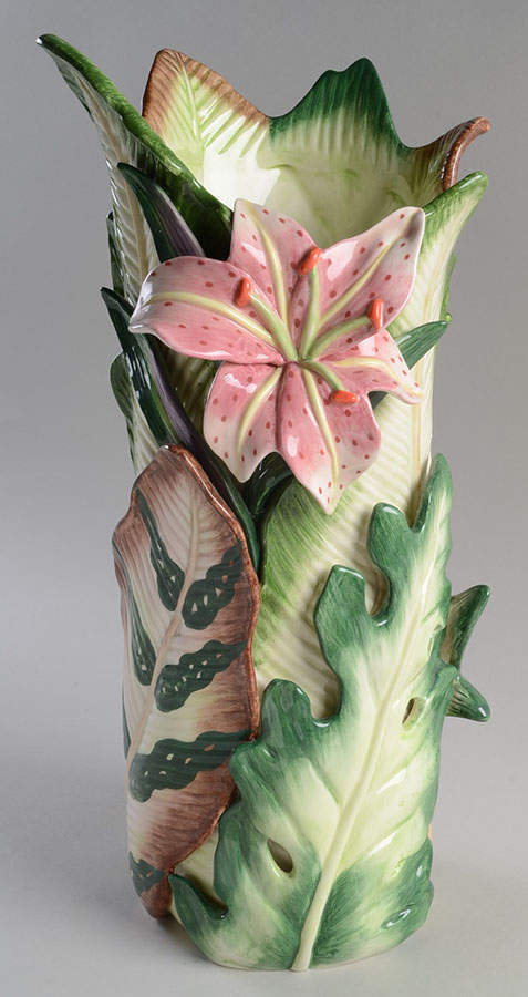 Exotic Jungle 15" Vase by Fitz & Floyd-1
