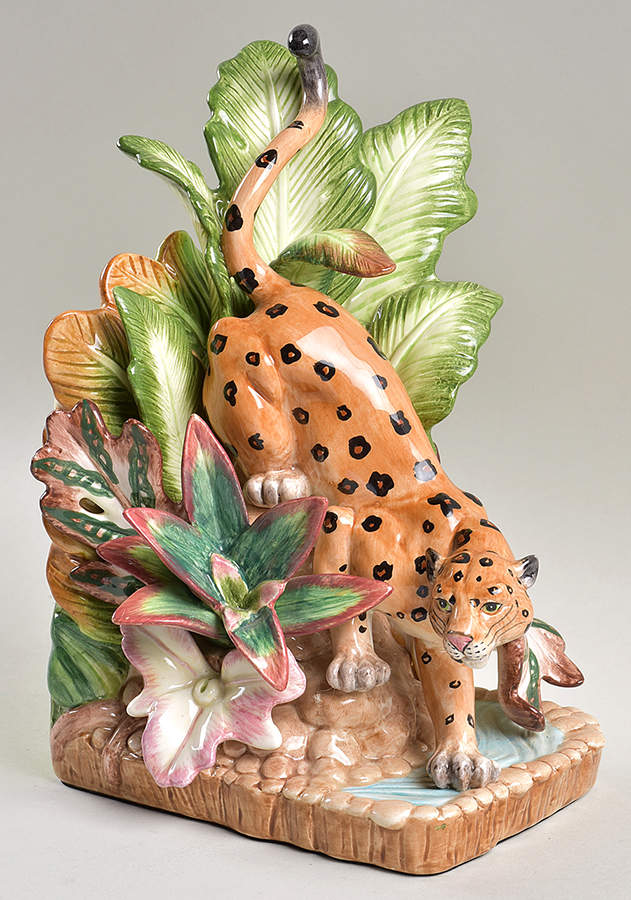 Exotic Jungle Single China Bookend by Fitz & Floyd-1